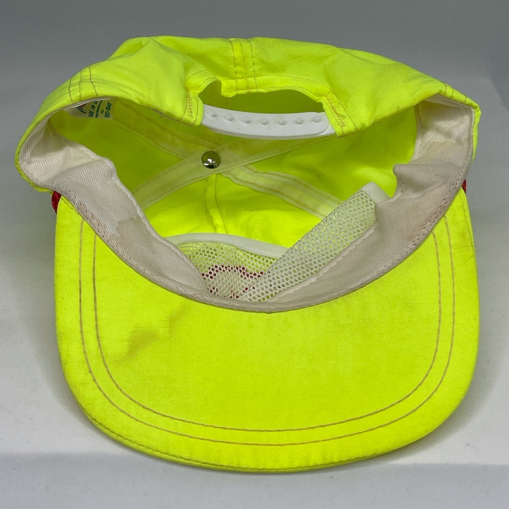 Vintage Chevy Thunder Neon Yellow SnapBack Hat Cap - Picture 5 of 7